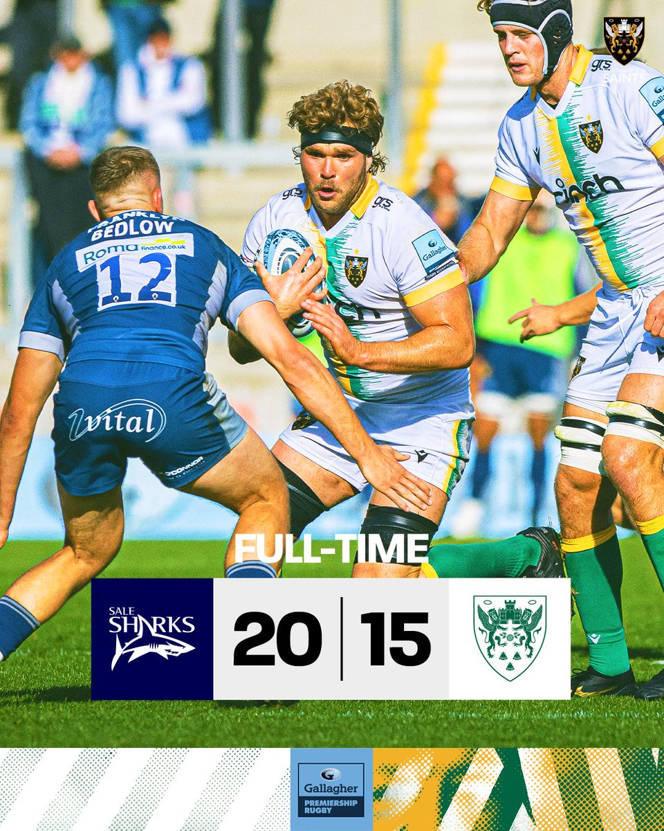 SaintsRugby's tweet photo. We go agonisingly close at the death, but Sale hold on.

🦈 20 - 15 😇 https://t.co/Q1bgSyS8PY