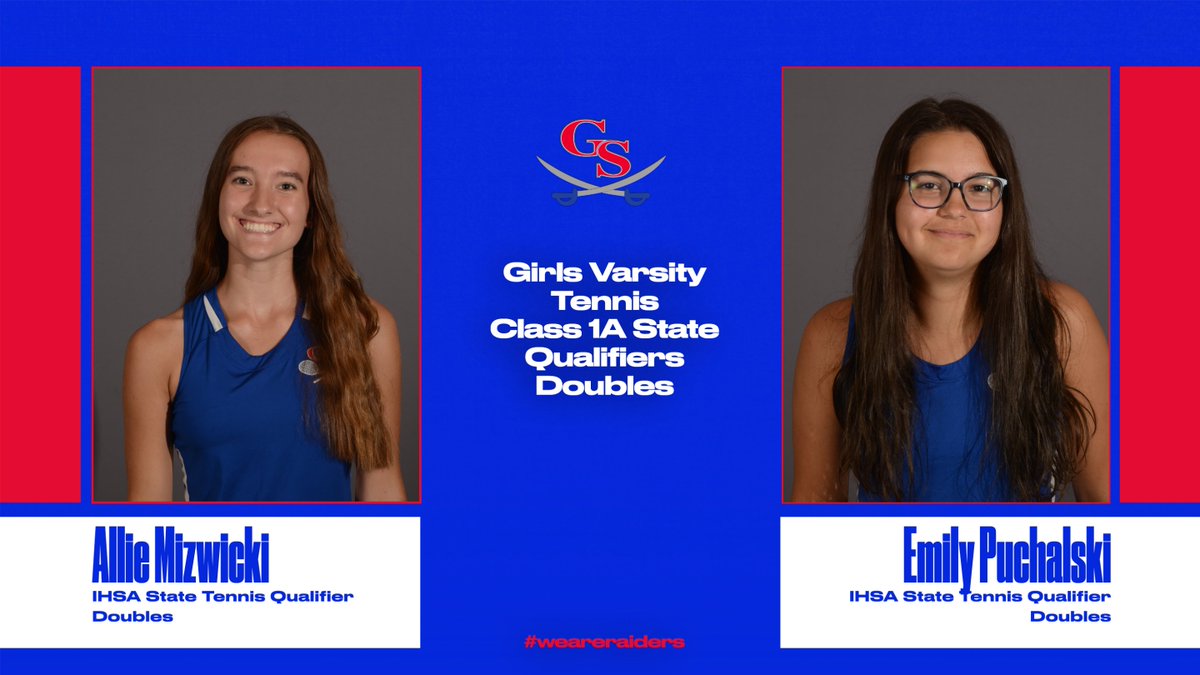gbsathletics's tweet photo. Congratulations to Allie Mizwicki and Emily Puchalski on qualifying for the IHSA State Tennis meet in Doubles play. https://t.co/8mEc14dl8b