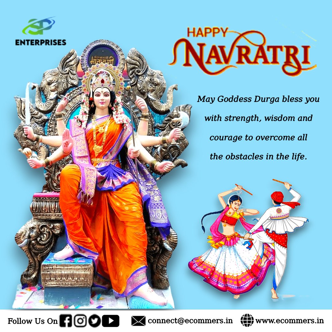 specommers's tweet photo. May Goddess Durga bless you with strength, wisdom and courage to overcome  all the obstacles in the life.
S P Enterprises wishes you all a Happy Navratri
#HappyNavratri #NavratriJoy #navratrifestival #navratrivibes
#navratricelebration #navratrihappiness #navratri #jaimatadi https://t.co/Es5pb5Raat