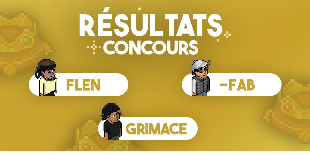 📢 Les résultats sont enfin là ! 🎉 Habbix France est ravi de dévoiler les heureux gagnants de notre concours épique ! 🏆

#HabbixFrance #Habbo #PixelArt