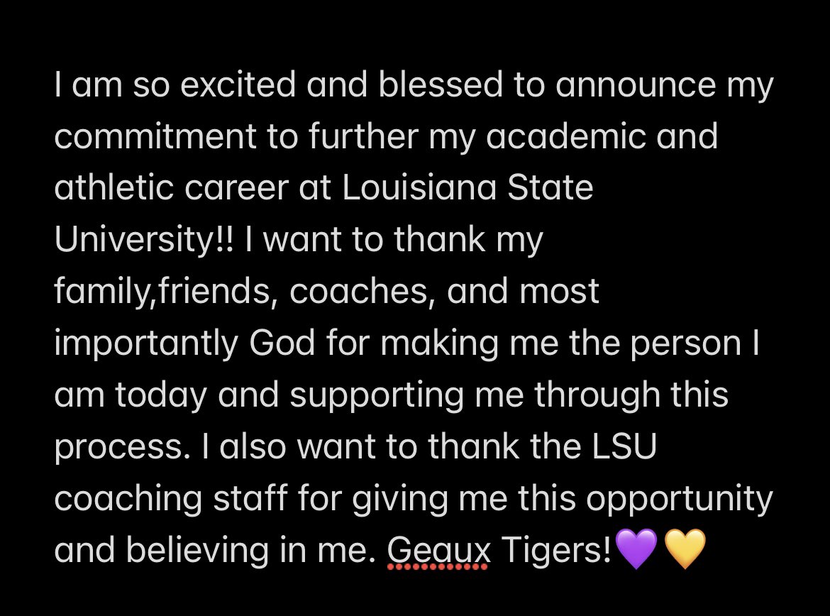 GEAUX TIGERS!!💜💛
<a href="/LSUsoftball/">LSU Softball</a> @IG_Jackson18u <a href="/ImpactGoldOrg/">Impact Gold Fastpitch</a> <a href="/KcJackson00/">KC Jackson</a> <a href="/jazzvesely/">Jazz Jackson-Vesely</a> <a href="/Katysoftball1/">Official Katy Softball</a> <a href="/BethTorina/">Beth Torina</a> <a href="/LSU_SandraMoton/">Sandra</a> <a href="/HWDobson/">Howard Dobson</a> <a href="/LSUQuinlanDuhon/">M. Quinlan Duhon</a>