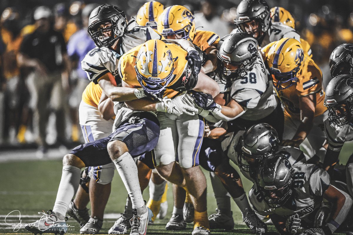ShaneImages's tweet photo. There is one serious question that needs to be answered after the @SulphurTor #football game... how many players does it take to bring JD LaFleur down? Inquiring minds want to know. https://t.co/IZ46auUkwS