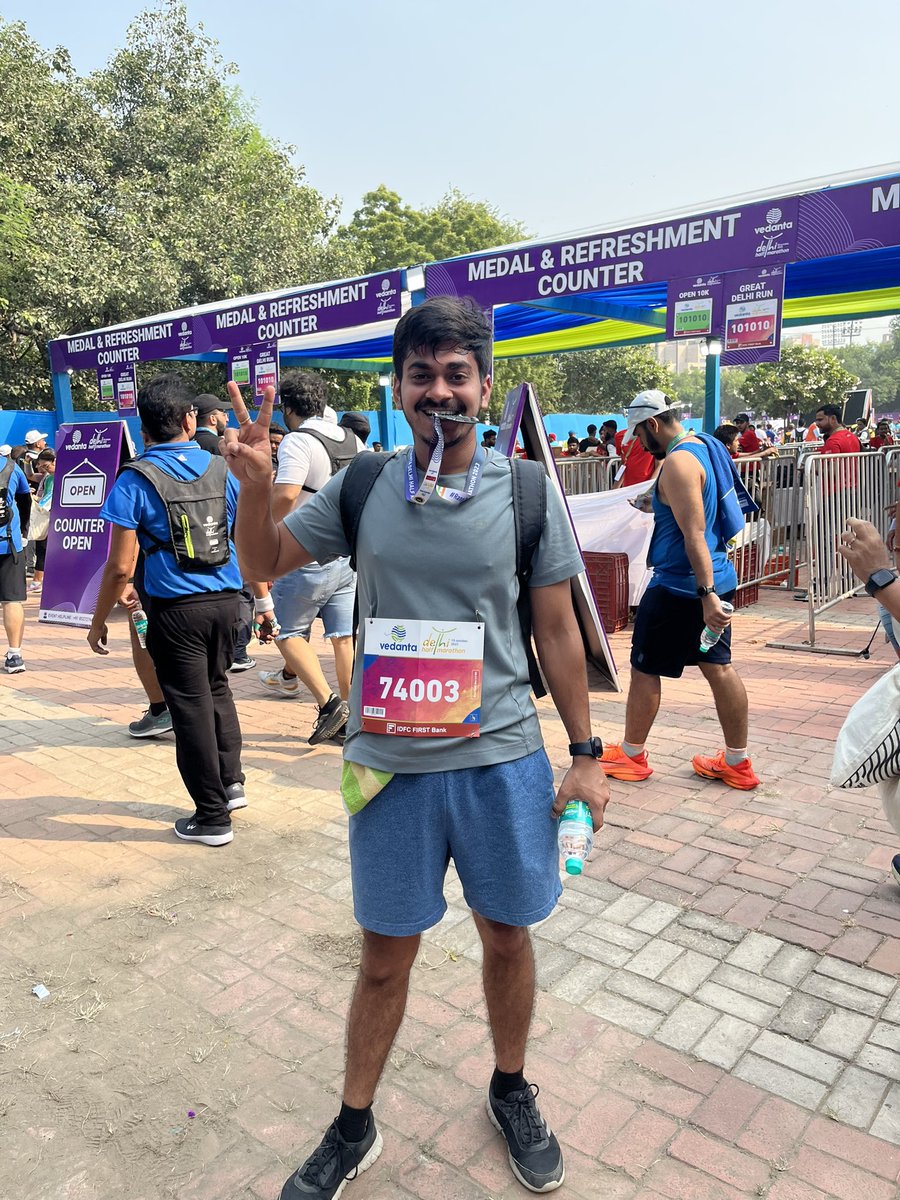 bhatia_ankur24's tweet image. Completed day21/100
- 4.5 Km run (Vedanta Delhi Run 2023)
- no instagram

#VedantaDHM23 #RangdeDilli #DelhiHalfMarathon #RunForZeroHunger  
#100daysofhealth #healthy #fitness #healthylife