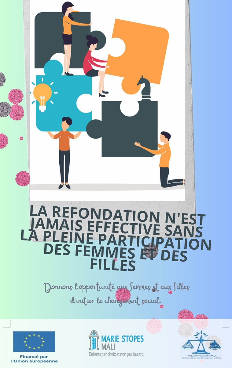Donnons l'opportunité aux femmes et aux filles d'initier le changement social. Wildaf_UE_MarieStopes
