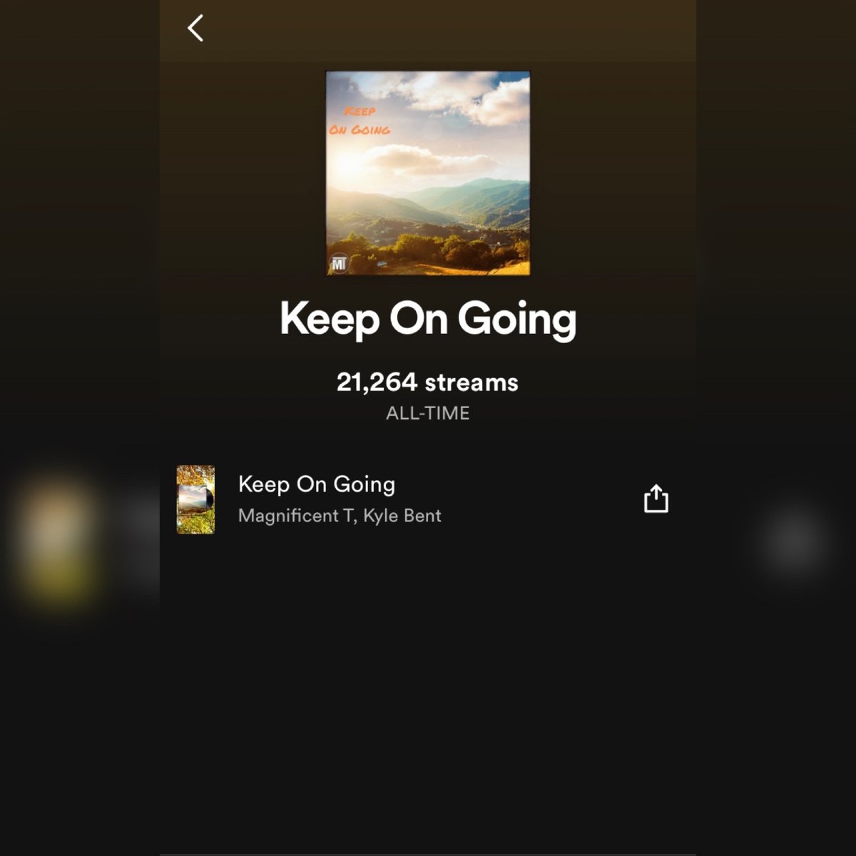 Big First Month For My New Single On Spotify 🤯‼️ Shout Out To Everyone Listening 🙏🏼 If You Haven’t Yet The Link Is Below For You 👇🏼👇🏼👇🏼
-
hyperfollow.com/MagnificentT 
-
#MTGang🎙#Rap #HipHop #KeepOnGoing  #KyleBent
#NewSong2023 #Spotify