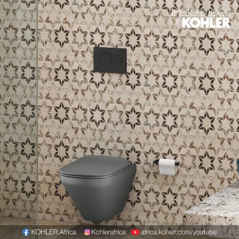 When every element of a bathroom comes together to create a sanctuary like no other, that’s when you call it a #KohlerBoldLook. Here is a fine example of one such work of art.  A mix of patterned walls with a little mention of plain corners in hues of brown, makes this space