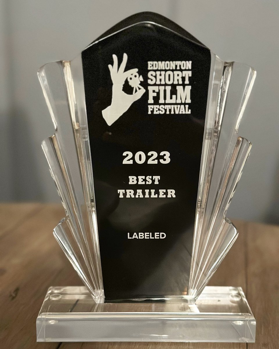 Labeled won Best Trailer at @YEGfilmfest last night. Thank you to everyone at ESFF for including us in the program and for this wonderful recognition. We are so honoured to receive this award. What an amazing night!  

#LabeledDoc #yegfilm