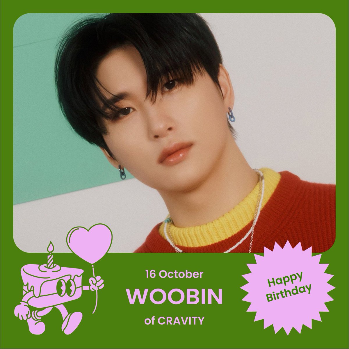 fan_uscake's tweet photo. 🐻 Happy #WOOBIN ‘s Day 🐻
Have a blast today!🎉

#크래비티 의 보컬자존심 루비🧡
#우빈 의 생일을 축하합니다~! 🥳

#단풍이_물들_듯_우빈이로_물들어 
#Happy_Sweet_Bear_Day
#USCAKE #어스케잌 #USCAKE_FYL https://t.co/KC3pGJjIAb