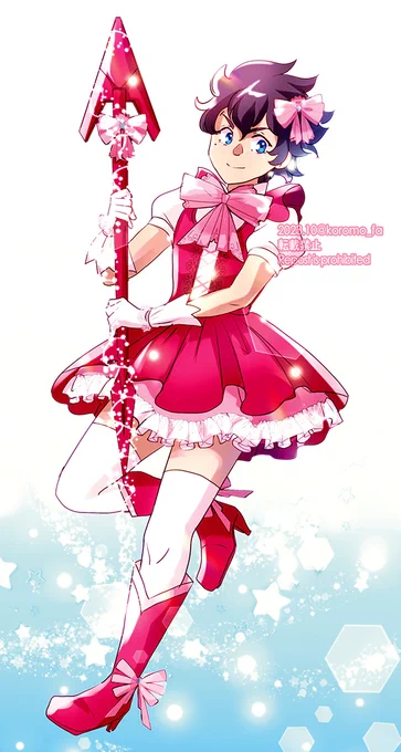 お題絵「魔法少女仕様の幼少期グ」 服のセンスはそっとしといて。 ありがとうございました!