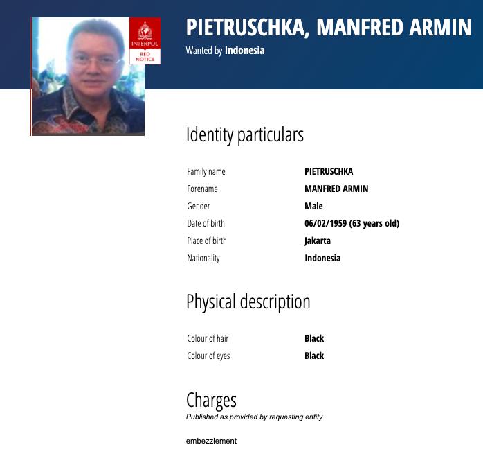 alexstefanus's tweet photo. Tempat pelarian pemilik Wanaartha Life Evelina Pietruschka, Manfred Pietruschka &amp; Reza Pietruschka di AS sdh diketahui, sdh msk DPO Interpol jg tp kok sampai skrg gak bs diciduk ke Indonesia ya?  Knp? cc:@jokowi @mohmahfudmd @ListyoSigitP @CCICPolri @KejaksaanRI @ojkindonesia https://t.co/bgTwHn01Xl