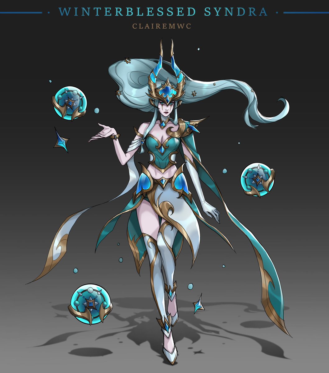 #skintober Day 14: Winterblessed Syndra❄️
#syndra #LeagueOfLegends #winterblessed #skinconcept