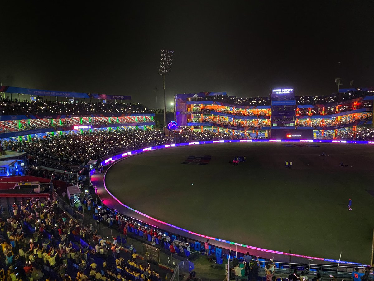 Night view of the Arun Jaitley Stadium.

- One of the best Stadiums currently!