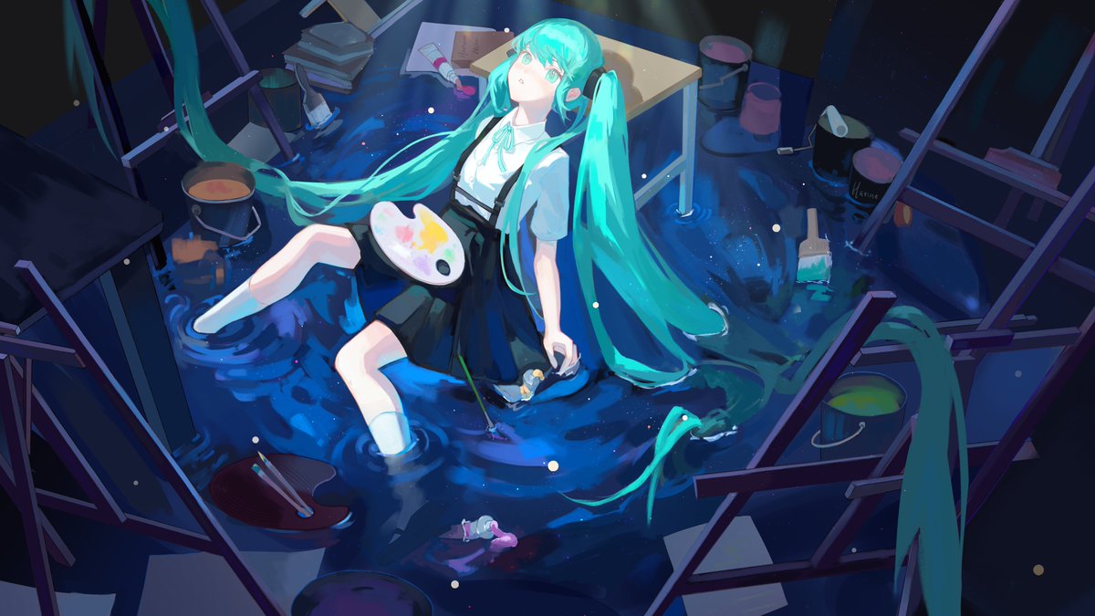 「絵を描くのは、むずかしいよね…」
＃初音ミク