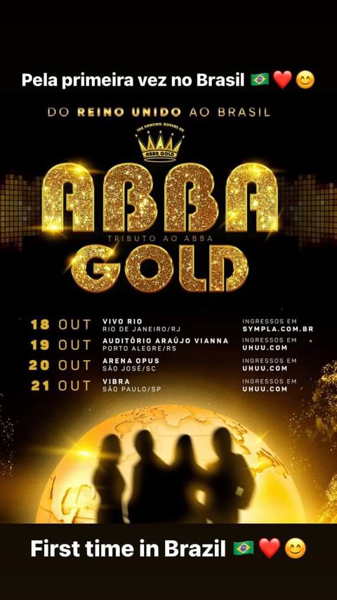 Our ABBA GOLD 2023 tour in Brazil! 

#abba #festival #theatre #livemusic #touringagain #abbagold #europe #original #soldout #touring #originalabbagold #abbatributeshow #abbatribute #saojose #riodejaneiro #vibrasaopaulo #brazil #auditorioaraujovianna #saopaulo #portoalegre