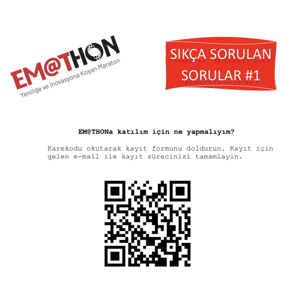 Sıkça Sorulan Sorular 1

EM@THON’a katılım için ne yapmalıyım? 

Ayrıntılar  icin👉🏻 eacem.org

#EACEM2023 #AcilHayattır #EmergencyIsLife #sympocus #TATDUS <a href="/tatdkongre/">TATD KONGRE</a>
<a href="/tatdus/">Илдус Айсин</a> <a href="/TrTATD/">Türkiye Acil Tıp Derneği - TATD (EMAT)</a>