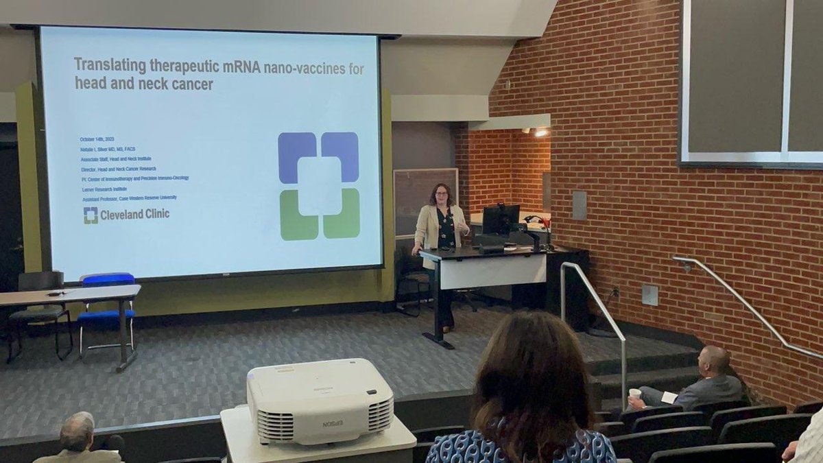 Natalie Silver MD, MS, FACS-DrSilverLab (@nataliesilvermd) on Twitter photo Was an honor to present our work on mRNA vaccines for head and neck cancer at the UK alumni event. Congrats to Dr.Bush for becoming the new Chair of UK otolaryngology. There is no one better for the job! <a href="/uky_oto/">University of Kentucky Oto</a> <a href="/CleClinicHNI/">Cleveland Clinic Otolaryngology-Head/Neck Surgery</a> <a href="/CCLRI/">Cleveland Clinic Lerner Research Institute</a> Was an honor to present our work on mRNA vaccines for head and neck cancer at the UK alumni event. Congrats to Dr.Bush for becoming the new Chair of UK otolaryngology. There is no one better for the job! <a href="/uky_oto/">University of Kentucky Oto</a> <a href="/CleClinicHNI/">Cleveland Clinic Otolaryngology-Head/Neck Surgery</a> <a href="/CCLRI/">Cleveland Clinic Lerner Research Institute</a>
