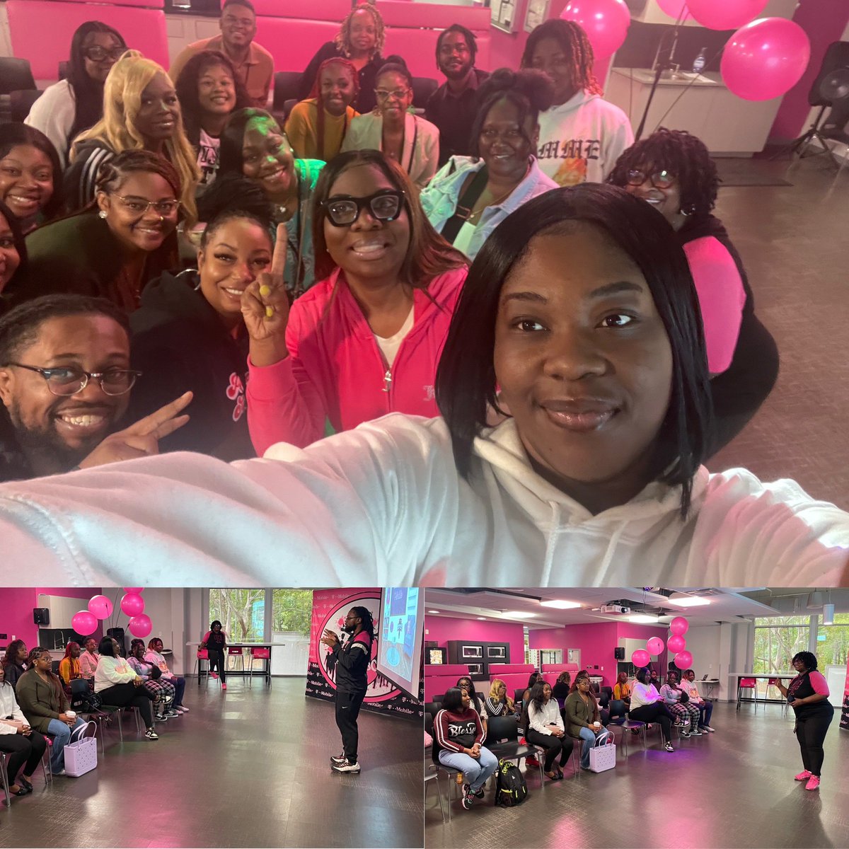 Our newest family members started today in BHAM (Team of Experts) ready to help us continue our mantra of being the best in world at connecting customers to their world! #RunasOne @tmoorehutch4 @KEOdaTKO @m_ravonnia @m_wan4life @csandoval111