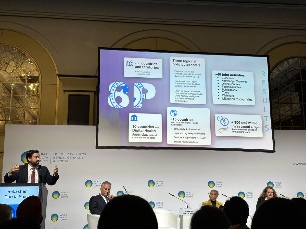 brianwong_'s tweet photo. @WorldBank @WorldHealthSmt @WBG_Health @GoogleHealth @YouTube @WHO @alabriqu @DTH_Lab @Trans4m_Health @IDAIR_Geneva @trans4mhealthid @HDC4SDGs @mathildeforslun @CISDI_ID @DiahSaminarsih @DrIvorHorn @Google @IlonaKickbusch .@sebgasa shares @pahowho’s 8 principles for #digitaltransformation of #health sector and key building blocks for inclusive #digitalhealth.

#Equity, #contextualisation, #interoperability, Digital Public #Infrastructure (DPI), &amp; meaningful #cooperation are critical!

#WHS2023 https://t.co/Kzg3V8P1f5