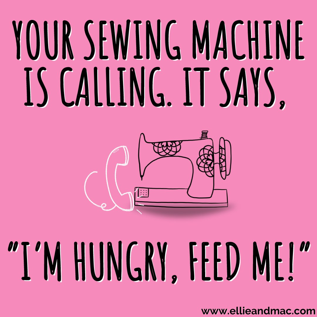 😂🤣 It's hungry! 😁 What will you feed your machine this week? Let me know in the comments! ❤

#ellieandmac #ellieandmacpatterns #sewfunny #sewingfunnies #sewhilarious #sewingquotes #sewinginspiration #sewjo #sewinginspo #sewingmotivation #timetosew #getsewing #sewingtime #sew