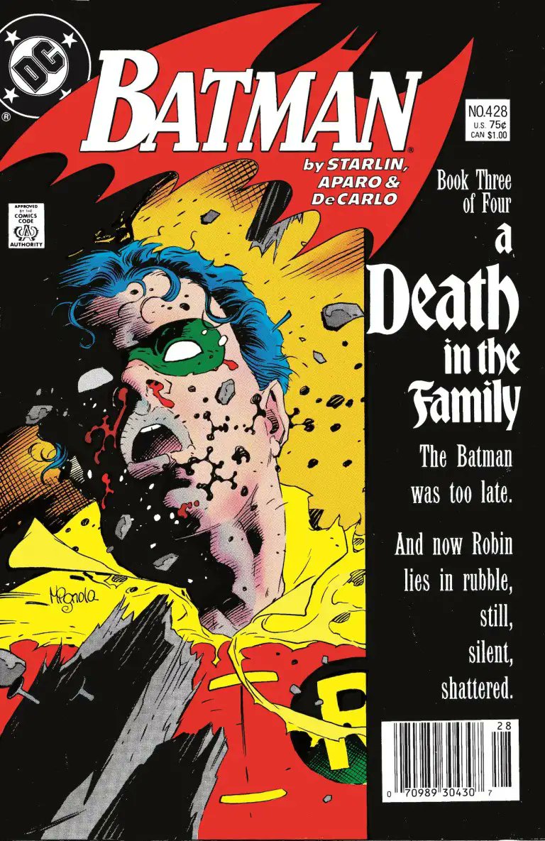 WorldsOfDC_'s tweet photo. DC publicará en diciembre la versión alternativa de BATMAN #428, aquella en la que #JasonTodd sobrevive al ataque del #Joker, durante el arco UNA MUERTE EN LA FAMILIA.

35 años después, la historia sigue siendo de las más controversiales dentro de la mitología de #Batman. https://t.co/qGSH4EZE86