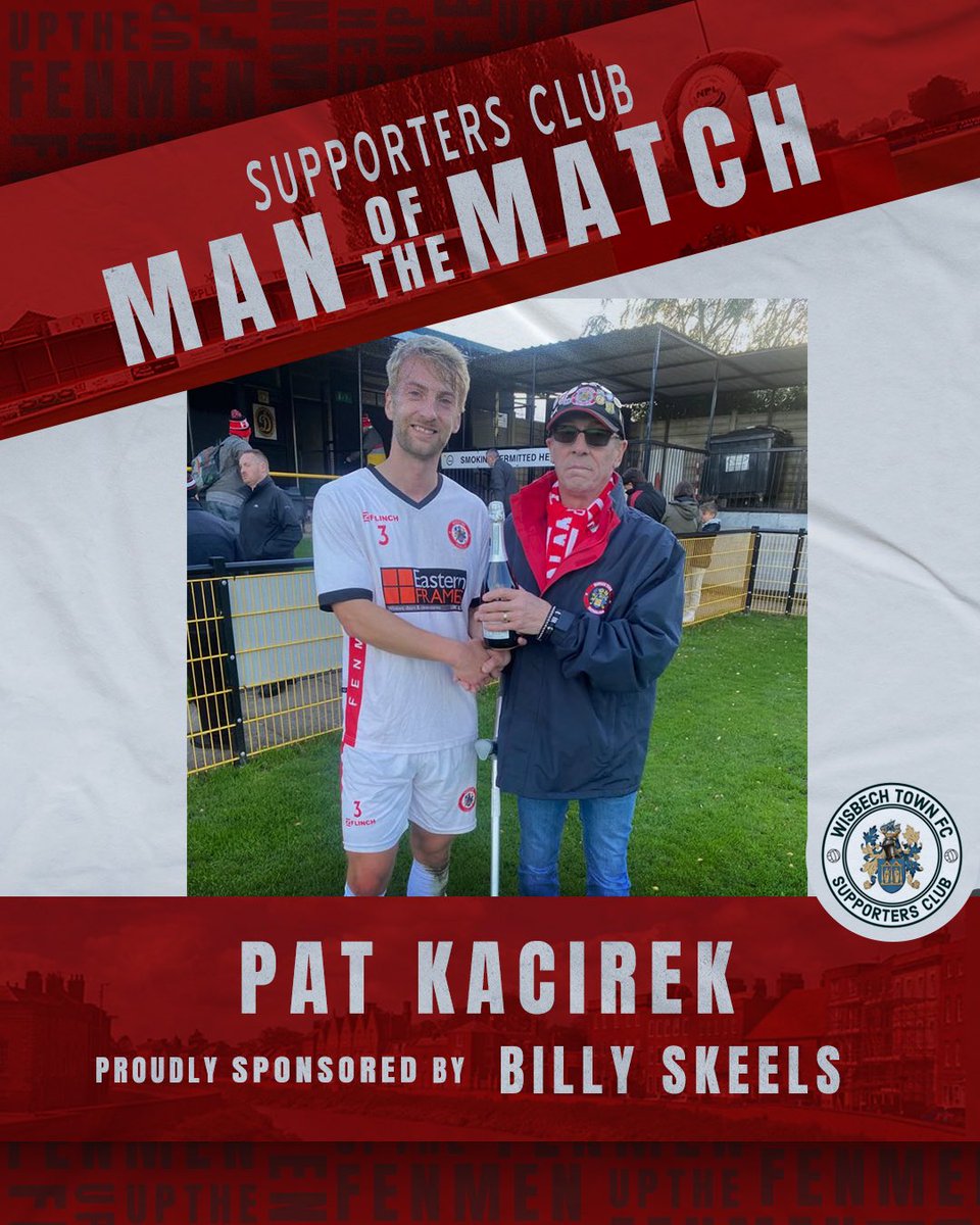 The Supporters Club’s Man of the Match in yesterdays 2-1 defeat to Melton Town FC.