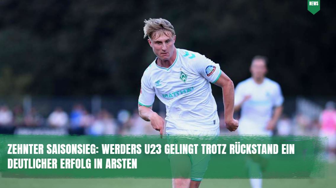 DeichStube's tweet photo. Zehnter Sieg im zehnten Spiel für Werders #U23: Beim TuS Komet #Arsten gelingt dem Bremer Nachwuchs trotz Rückstand ein deutlicher Erfolg👉https://t.co/Fnyu6zHCSg
#Werder #BremenLiga https://t.co/mQTFsQqaOx
