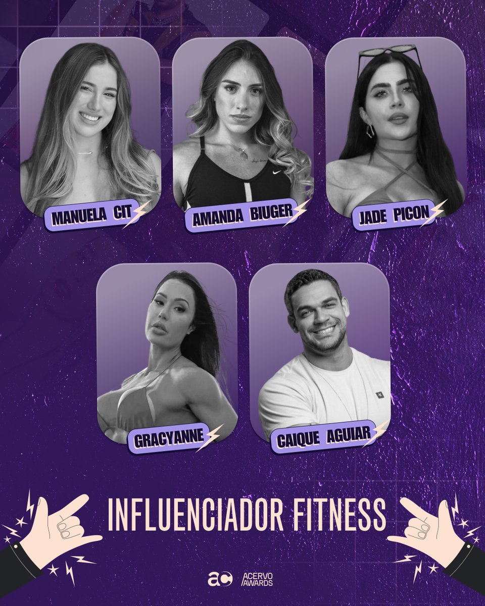 AcervoAwards's tweet photo. Confira os indicados na categoria 'Influenciador Fitness' no #AcervoAwards. 🤟

Vote: https://t.co/c5gOiQtsAJ https://t.co/eVJgWHBNBf