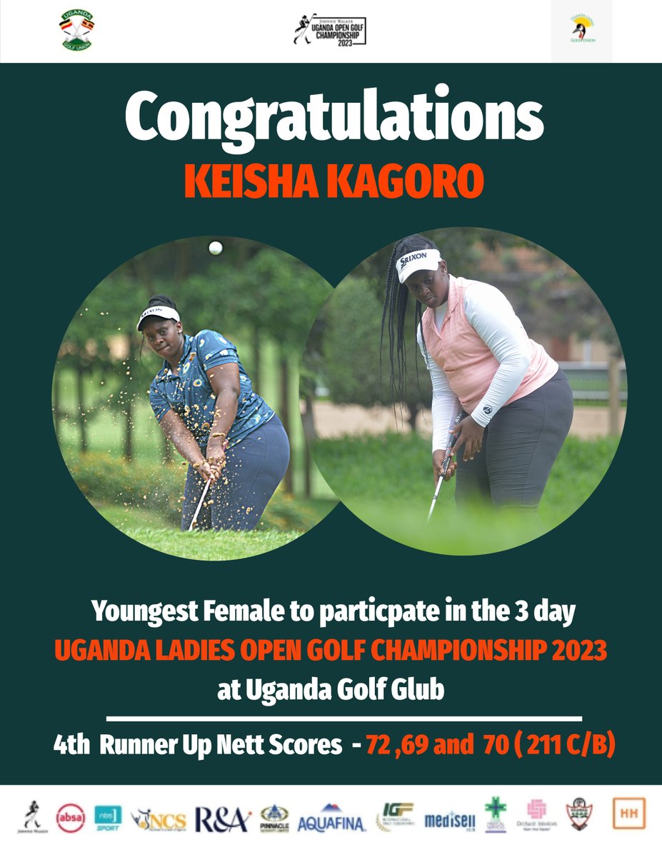 What a finish.. 4th Best Nett scores at concluded Ladies #UgandaGolfOpen2023 at the par 72 @UgandaGolf at Kitante presented by @golfunion and the Youngest Golfer of the event
#JWUGopen2023 #GolfChampionship