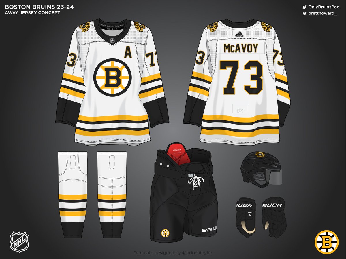 I love the #CennySZN jerseys now that I've seen them on the ice, and I understand the history of the stripes on the arms...but dude this woulda been such a layup.

#NHLBruins please for the love of god rebrand to these kits next season.