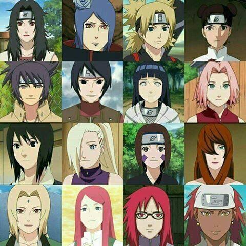 mjjuhain's tweet photo. Remove one Naruto female character from each row... https://t.co/3O26ZYuMf6