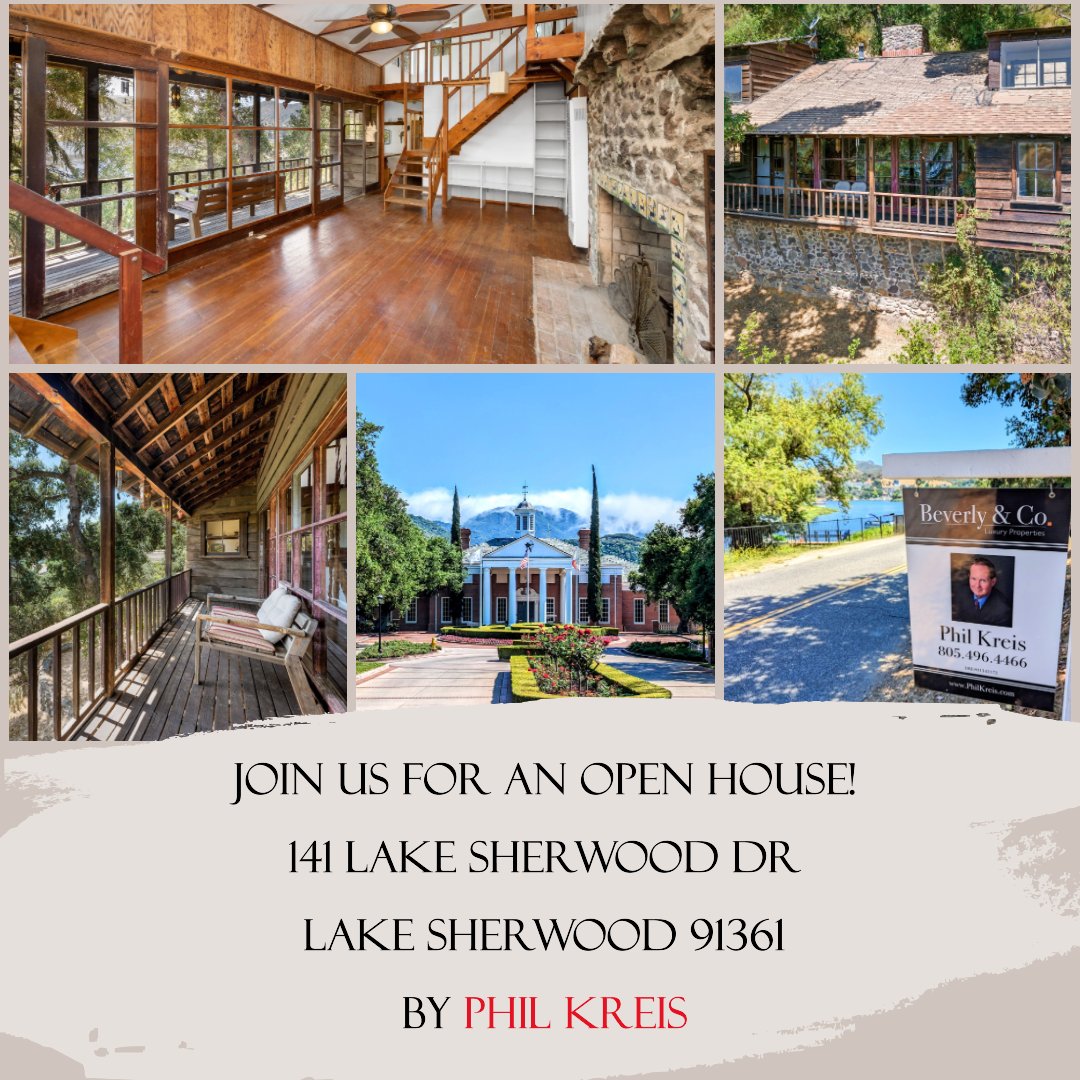 Open House Today 10-15-23 from 1pm-5pm at 141 Lake Sherwood Dr. Lake Sherwood CA 91361 #philkreis #westlakevillageliving #westlakevillage #lakesherwood #conejovalley #hiddenvalley #805living #callphilkreis #malibu #thousandoaks #northranch #agourahills