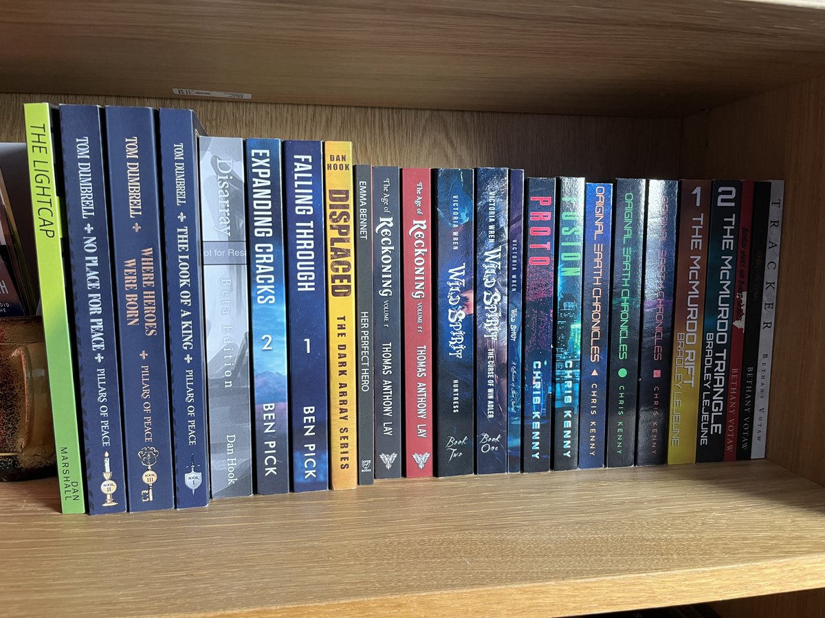 rjph_author's tweet image. My indie/twitter collection! I really need to add more. @DanHook @Tom_Dumbrell @running2write @Naeisus @TheFaldor @BethanyVotaw @romanceemma @vicwrenauthor

@Nick_A_Writes you will be on this shelf soon/eventually...😭