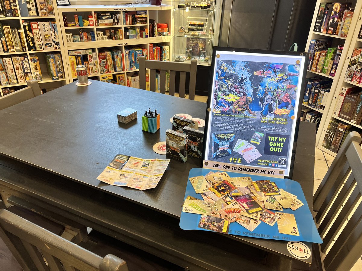 HEchoic's tweet photo. So I’m set up at @ReRoll_CafeLE1 ready to show off my game. It’s a nice place and I shall be very happy just sitting here on my own if it comes to it! https://t.co/HOvSQ2OywE