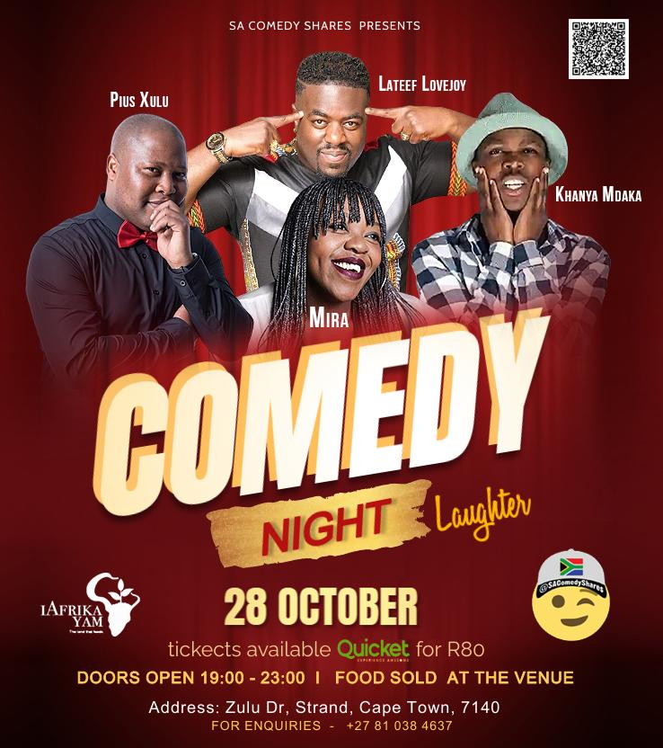 The #comedygang is headed to @iafrikayamfarm in Strand on the last Saturday of this month. 

Get your 🎟 🎫 qkt.io/uuiuWQ and join in on the laughter, good food and dope vibes.

#standupcomedy #sacomedy #capetown #lmfao #cptcomedy #laughter #jokesfordays #jokes #fun