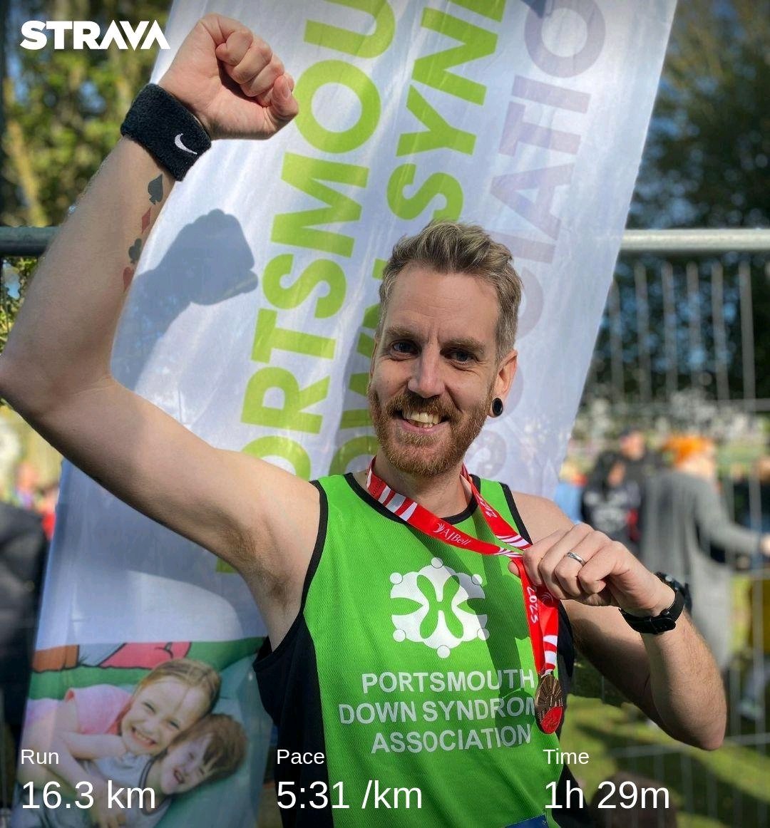 benebrooks's tweet photo. I did it. 🥳
Thanks for all the support. The @PortsmouthDSA cheer crews definitely got me round. I smashed my PB with an time of 01:29:54. Special shout-out to @BrooksStaceyL for putting up with all the time spent on my training runs.
@great_run 
#portsmouthdsa 
#pdsagreenarmy https://t.co/jFRMmkRflj