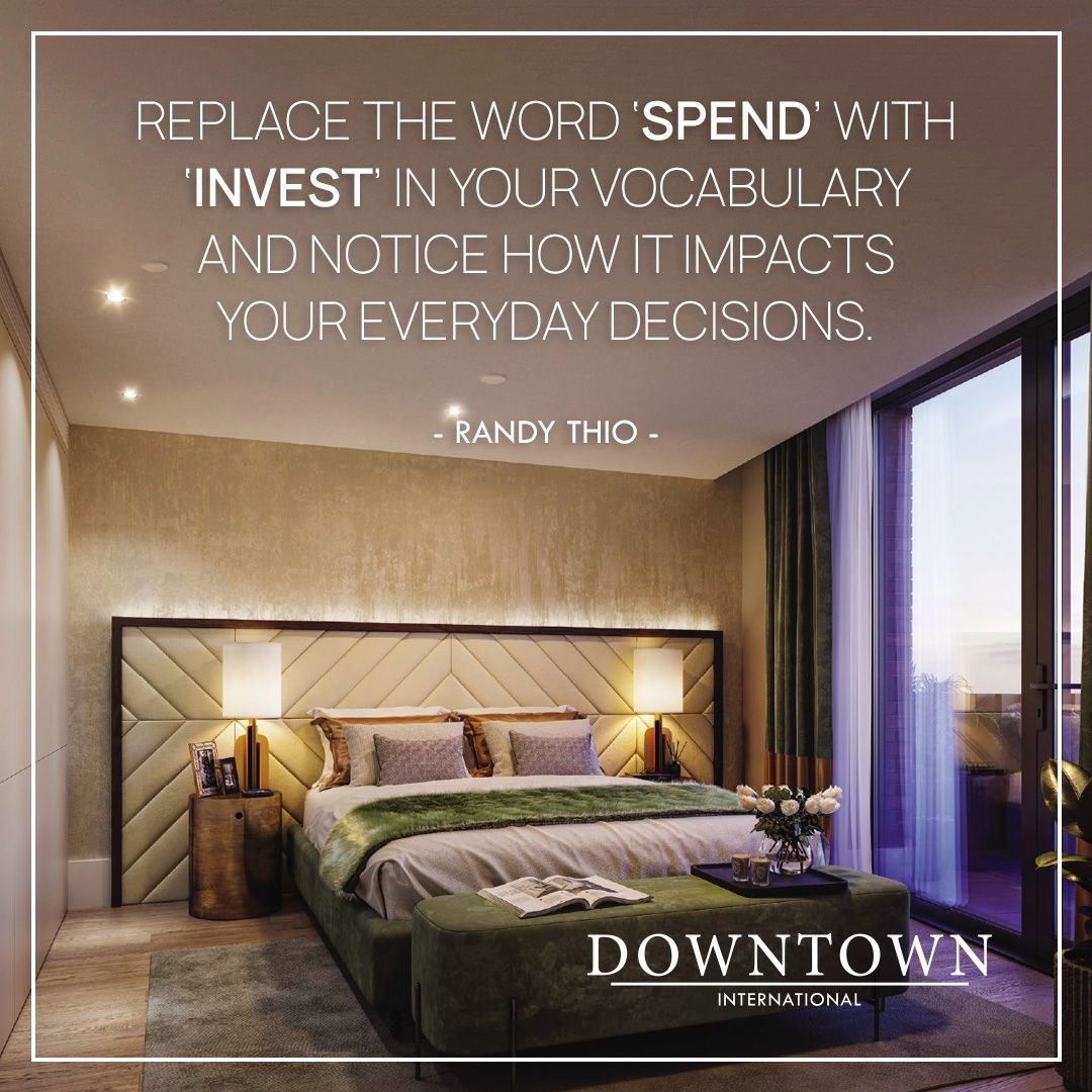 downtown_ae's tweet photo. Replace the word ‘spend’ with ‘invest’ in your vocabulary and notice how it impacts your everyday decisions. -Randy Thio

#realestatequote #investment #quote #quoteoftheday #downtowninternational #ukrealestate #london #westhampsteadcentral #apartmentliving #investmentquotes https://t.co/n8nNUiFPJg