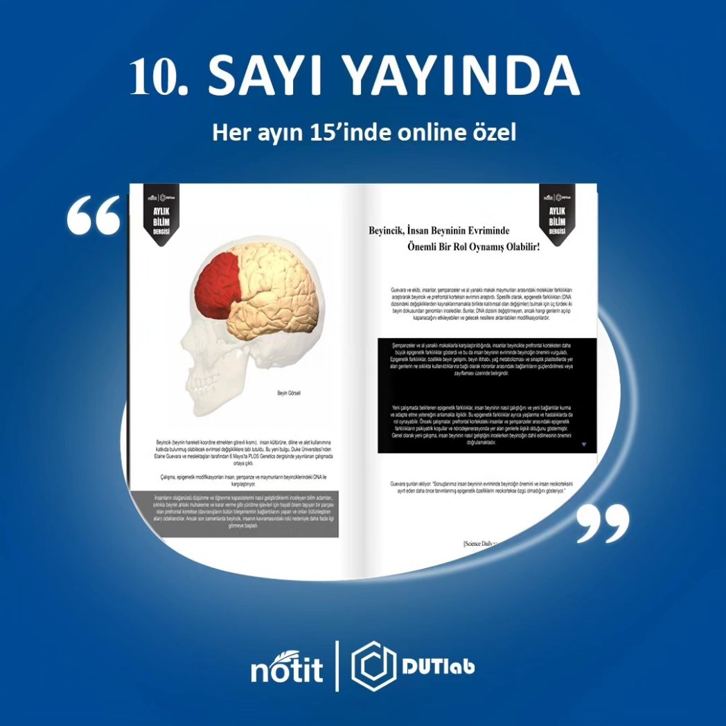 notitbilim's tweet photo. Aylık Bilim Dergisi Ekim Sayısı Çıktı !

Ekim sayımızı bilimsel farkındalık üzerine hazırladık. Gözlem ve deney bilgiyi, bilgi de gerçeklerin algılanmasını destekler. Bunlardan biri eksik olursa yaşadığımız süreçleri anlamlandıramayız. https://t.co/8TU7qVJC5F