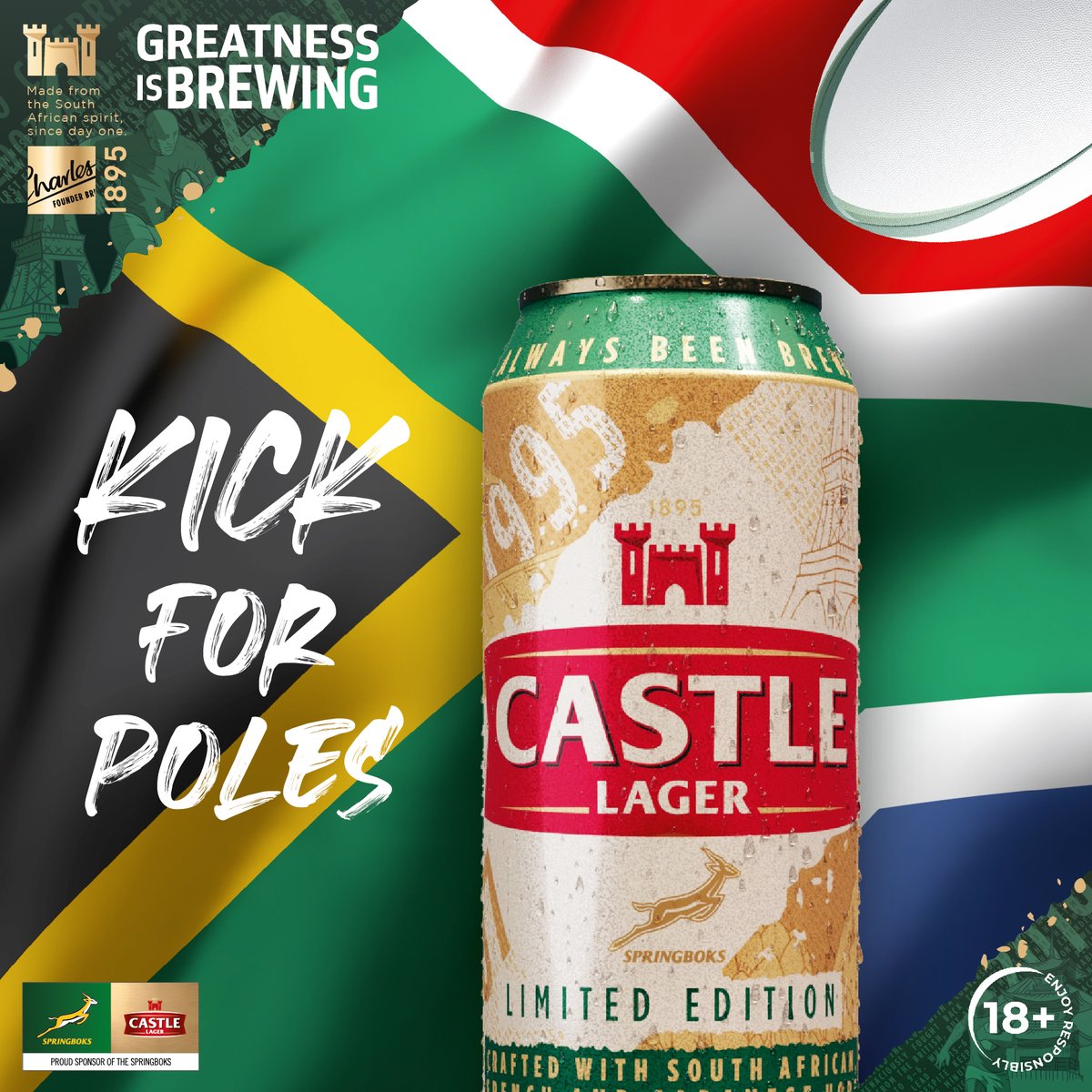 CastleLagerSA's tweet photo. That one goes to the left for Fiji!  🇫🇯  Reply with 🏉using #GreatnessIsBrewing, and we could kicks Castles in your DMs today. 🍻 https://t.co/JxZza8B0wA