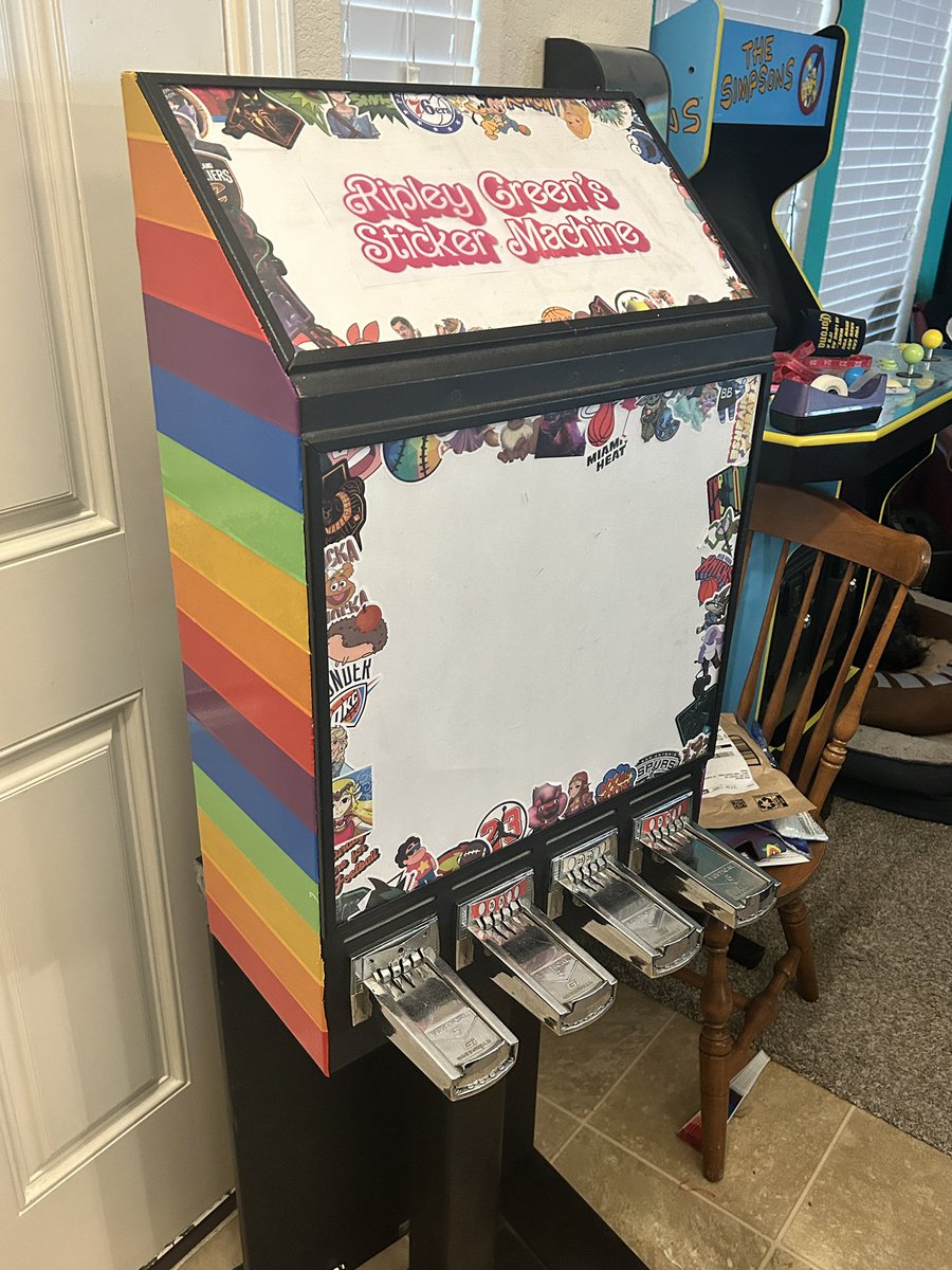 My big weekend project was fixing up this old sticker machine! It's going into my classroom for rewards!