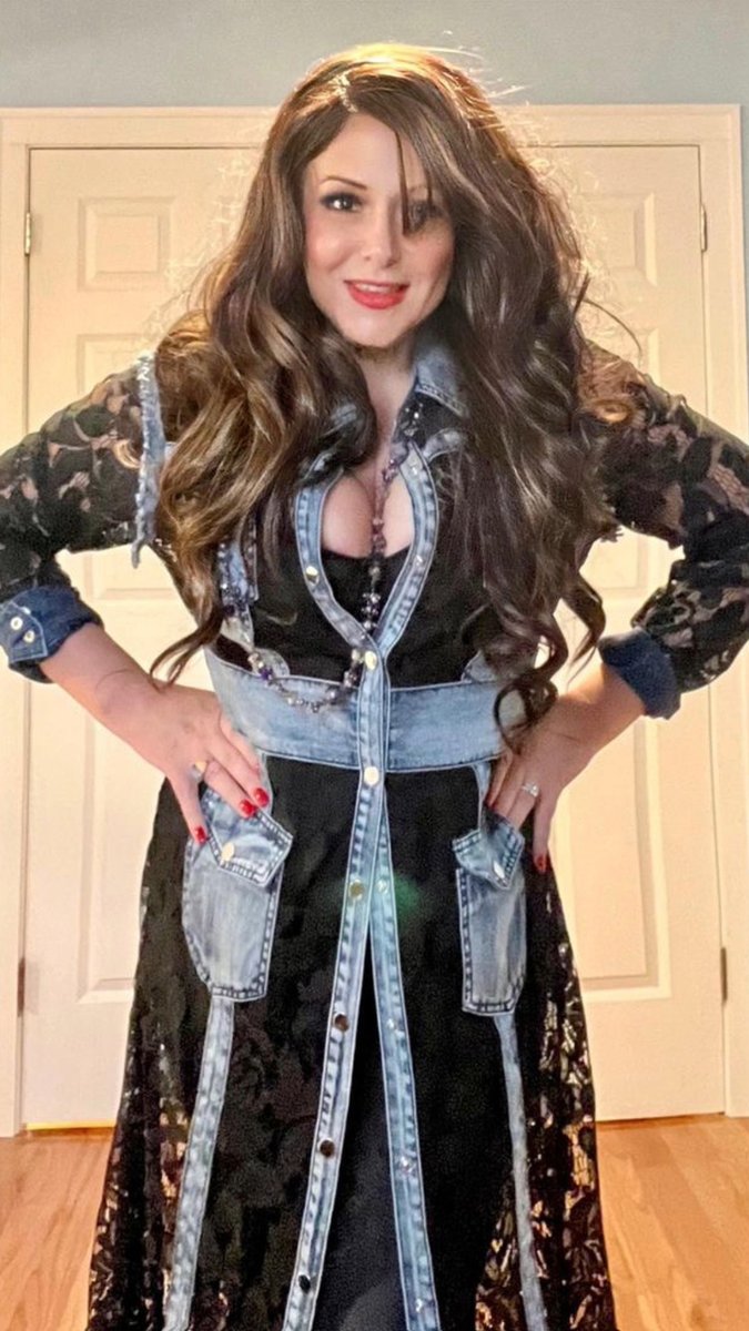 Our beautiful Client Josette looks amazing in her new Lace and Denim Coat! Available now at Expressions Boutique NY! We are open today from 12pm to 4pm.
#fallvibes
#Fashionista 
#maxi
#denim
#denimonfire
#fashion
#fashionistastyle
#Huntington 
#LongIsand