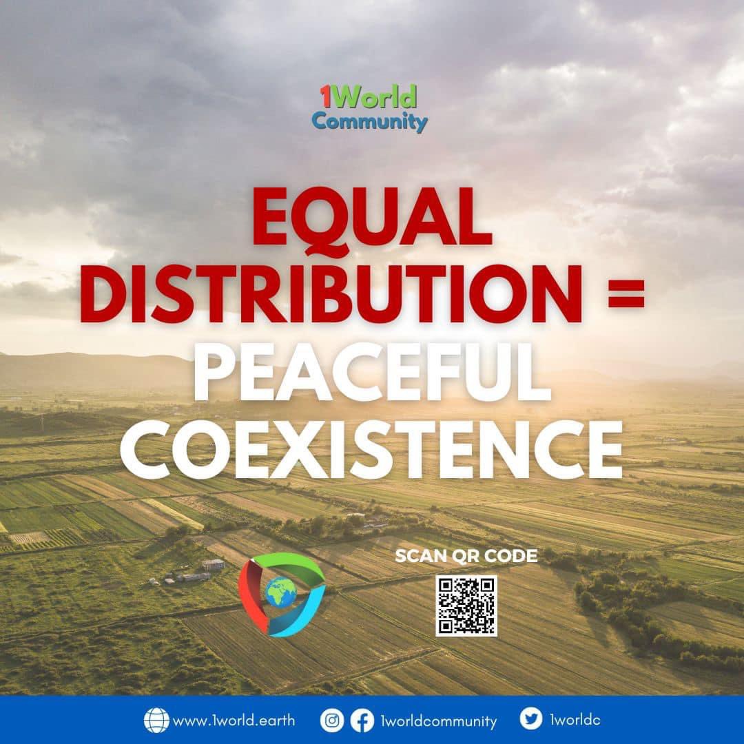 1worldC's tweet image. When resources are fairly distributed, we mitigate inequalities and conflicts, and support cooperation and sustainability of communities. 

What do you think? bit.ly/survey1world

#EqualDistribution #PeacefulWorld #TogetherForPeace #Israel #Palestine