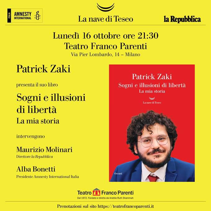 Domani, prima presentazione del mio libro “Sogni e illusioni di libertà”, a MILANO.

Lunedì 16 ottobre ore 21,30 Teatro Franco Parenti 
Via Pier Lombardo 14
Milano

Con Maurizio Molinari e Alba Bonetti