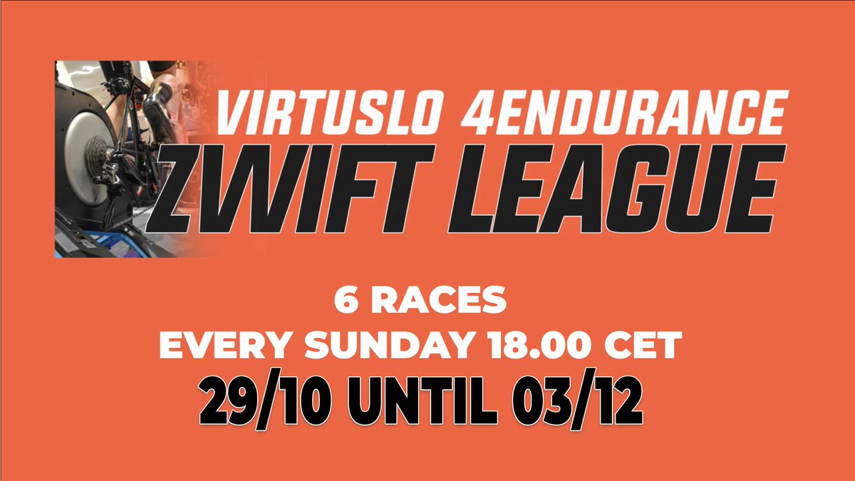 BenjiNaesen's tweet photo. Want to race against me on Zwift? 🔥⚡️

From 29/10 until 03/12, I'll be competing in the VirtuSlo 4Endurance Zwift League, every sunday, at 18:00 CET.

I'll be racing in Cat E in my first attempts at longer Zwift races. 🥵

Sign up at https://t.co/LkeoRsToYV. #ad https://t.co/9fxwegbxHf