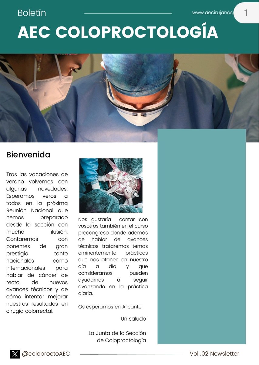 ¿Has leído ya nuestra 2a Newsletter?
En ella encontrarás estudios en marcha, cursos relacionados, congresos, nuevos convenios... 
¡Descárgatela! 📰📰
extranet.aecirujanos.es/index.php?idio…

<a href="/aecirujanos/">aecirujanos</a> <a href="/AECP_FAECP/">AECP</a> <a href="/flor_lorente/">Blas Flor Lorente</a>