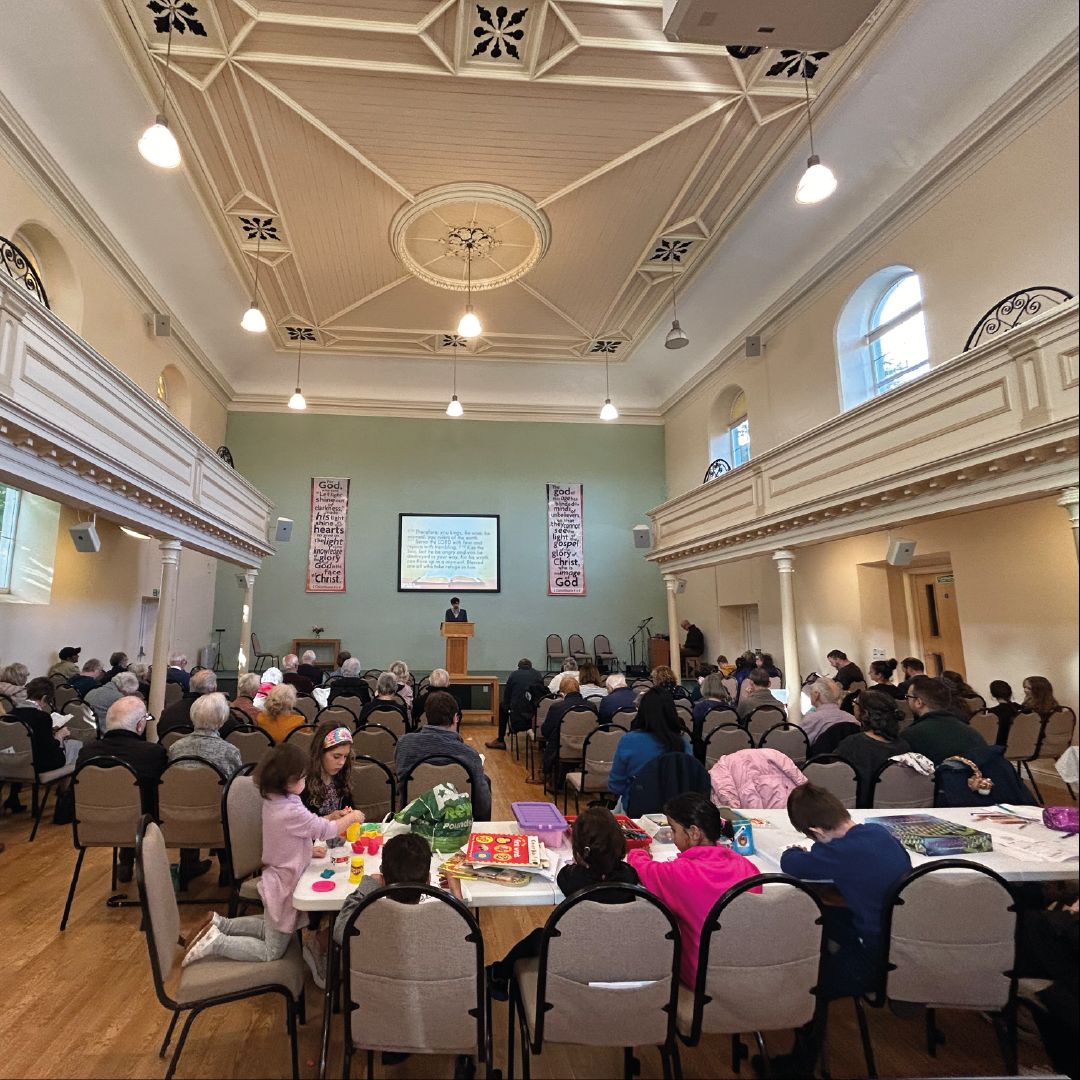 It was lovely to have John Orchard with us this morning and we're looking forward to listening to him again this evening. During our services we have a table for the children with different activities, making sure there is something for everyone.