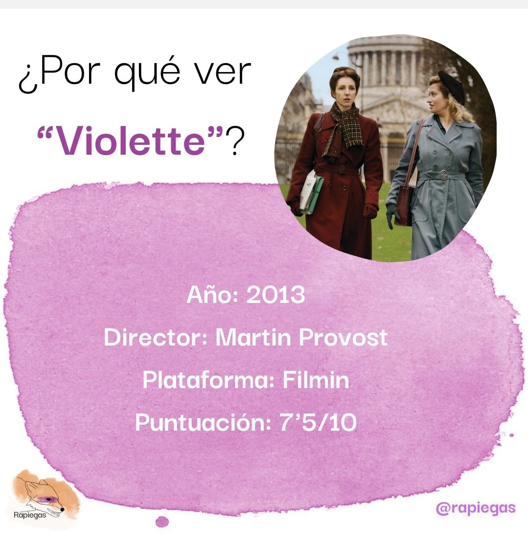 Rapiegas's tweet photo. 🟢 Director: Martin Provost
Año: 2013
Plataforma: Filmin
Puntuación: 7’5/10
#Feminismo
#Rapiegas https://t.co/cSmlEgwU4C