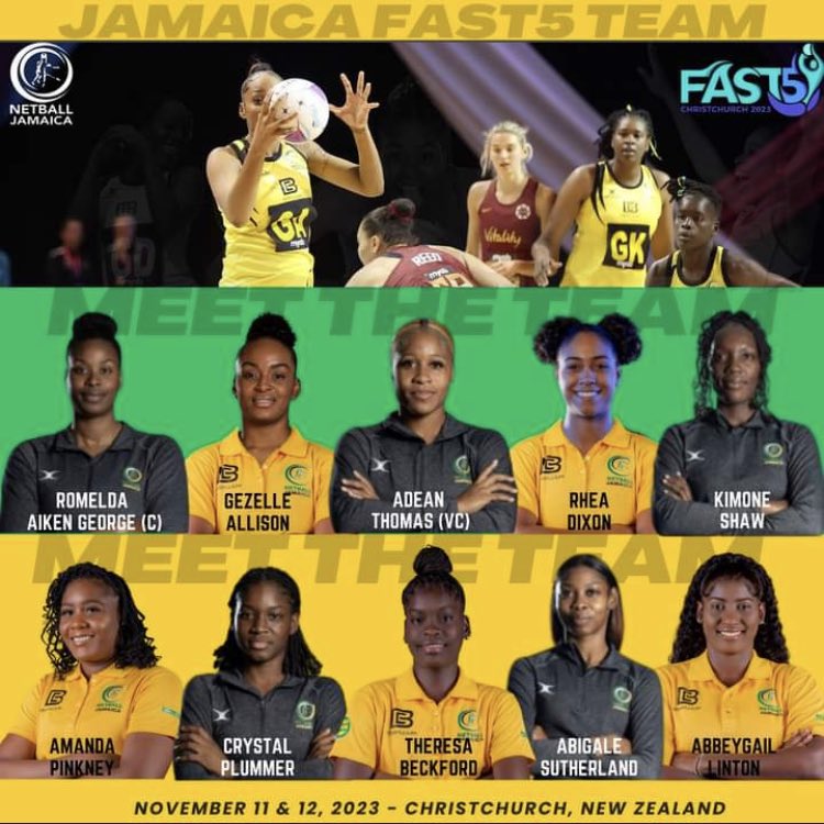 Meet our team for the 2023 Fast 5 Competition in ChristChurch , New Zealand. The Team will be captained by Romelda Aiken George with Adean Thomas as Vice Captain. The Team will include two debutants for Jamaica in this version of the game, Rhea Dixon and Abbeygail Linton ⁦.