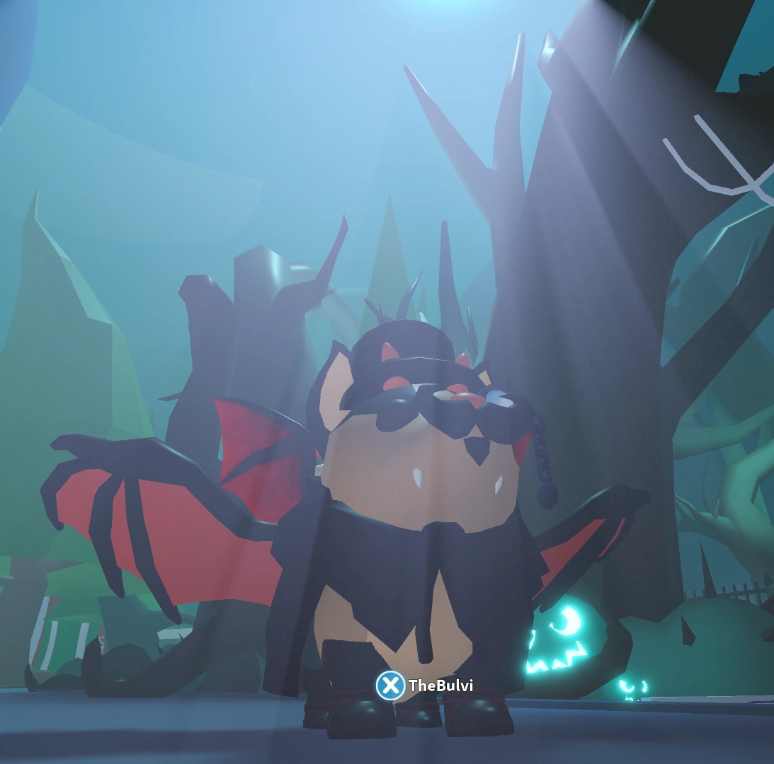 TheBulvi's tweet photo. Have you ever danced with the bat dragon..
Under the pale moonlight🌙🃏?
#adoptme #Roblox #batdragon #Moonlight #Halloween https://t.co/yFTm9YxYYl