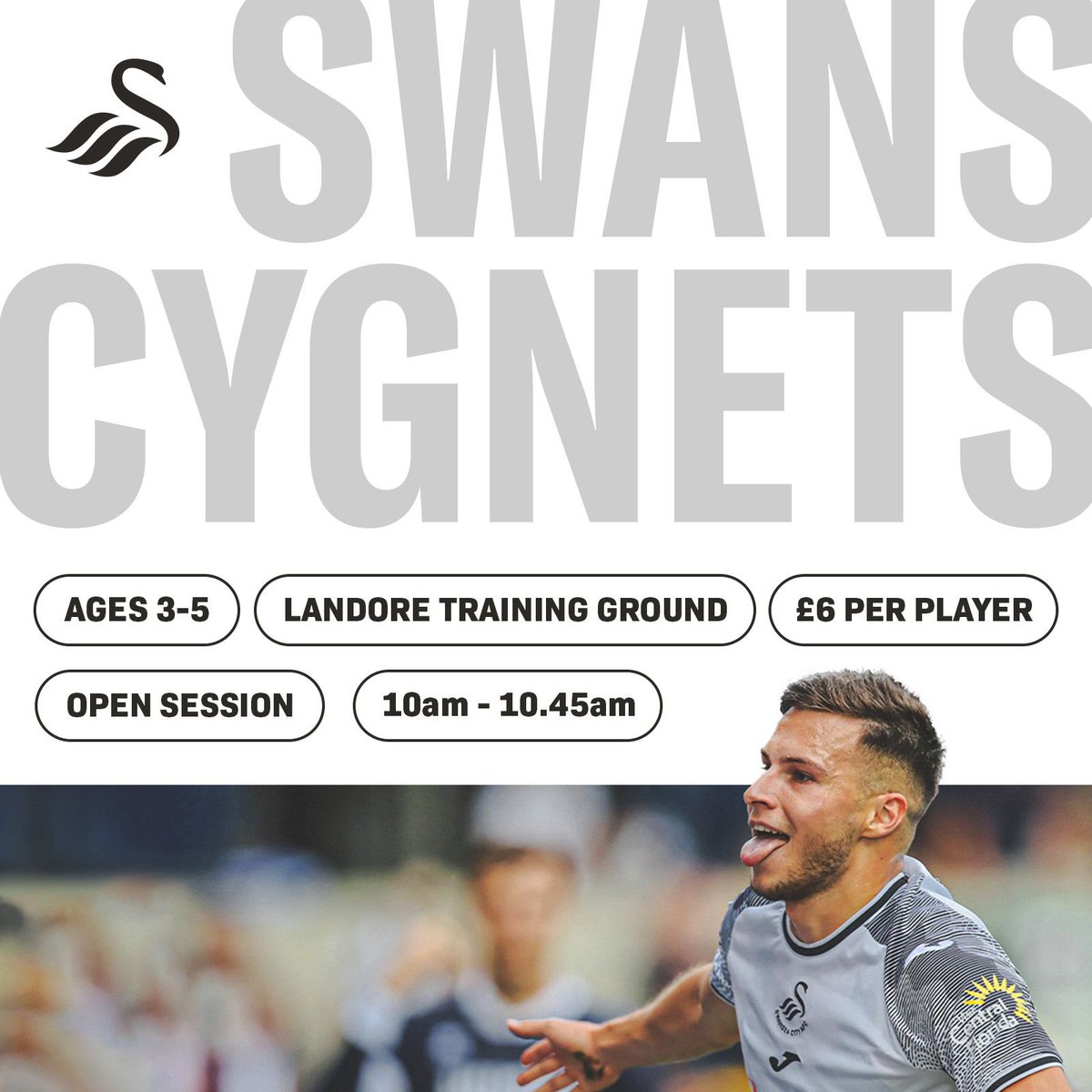 𝙎𝙒𝘼𝙉𝙎 𝘾𝙔𝙂𝙉𝙀𝙏𝙎 𝘾𝙊𝙈𝙄𝙉𝙂 𝙎𝙊𝙊𝙉 🔜 An open opportunity for 3-5 year-olds to attend football sessions at Swansea City academy on Saturday mornings 🦢 Register here 👉 forms.office.com/e/Bi2xMKBMxy