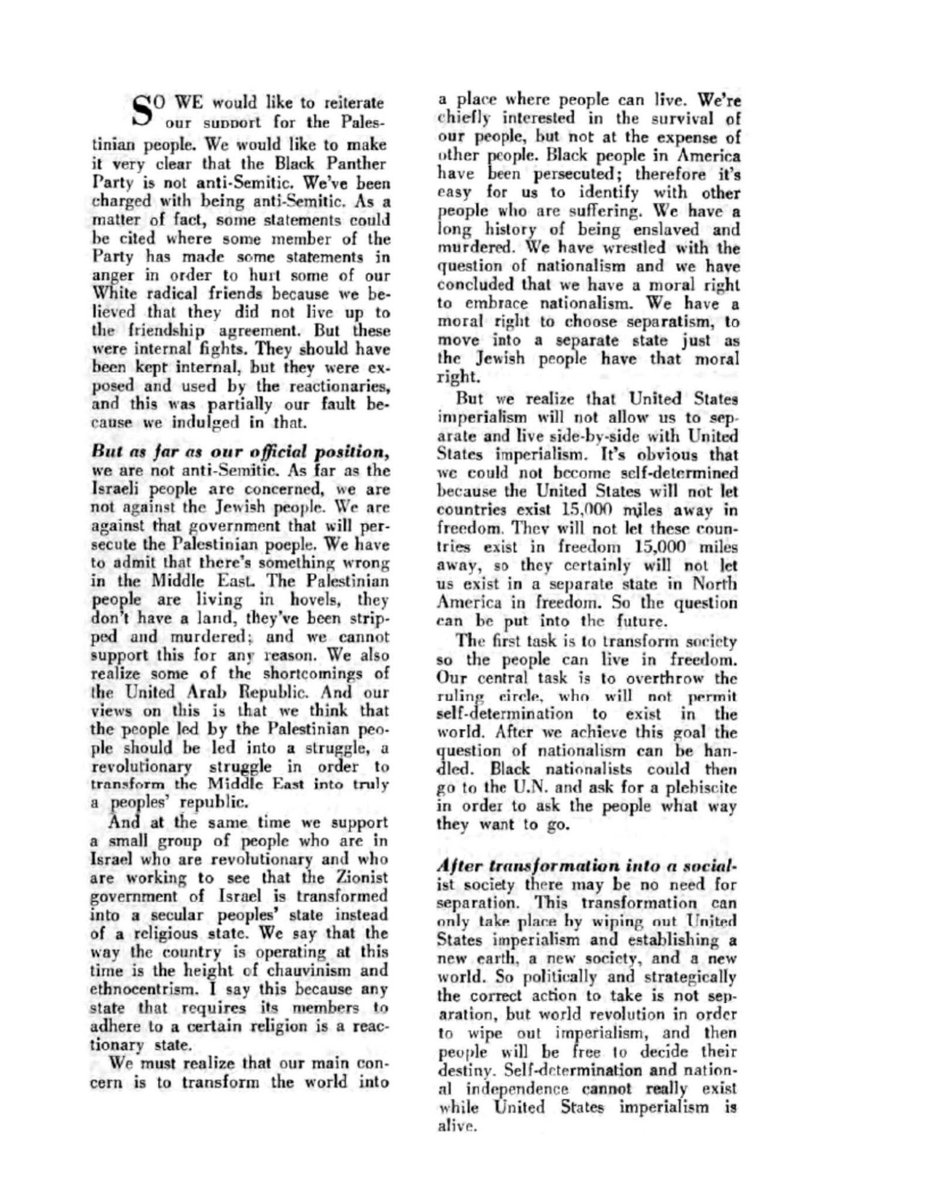 kamaufranklin's tweet photo. A must read the official Black Panther Party position on supporting the Palestinian liberation struggle against zionism. How can so much wisdom and honesty be lost over the years...because it was wiped out and replaced with Black celebrity culture and bourgeois misleadership. https://t.co/5LPHC2YdvD